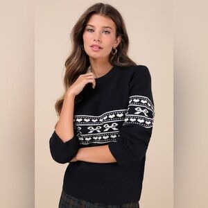 Motel Namirta Navy Pullover Sweater. Size Large. NWT!